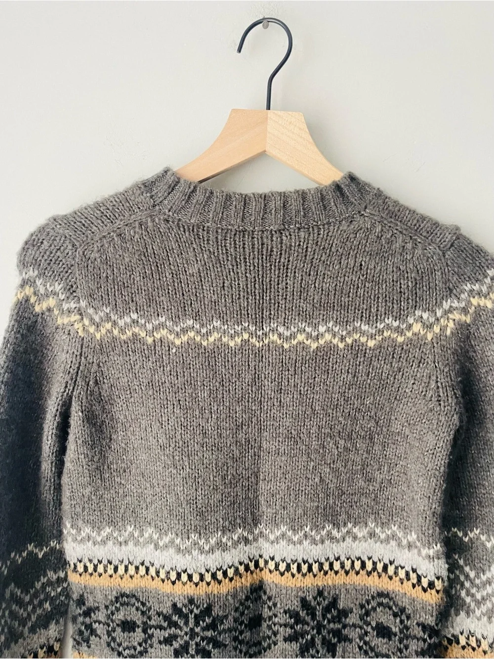 J. Crew Cozy Fair Isle Crewneck Sweater - Gray